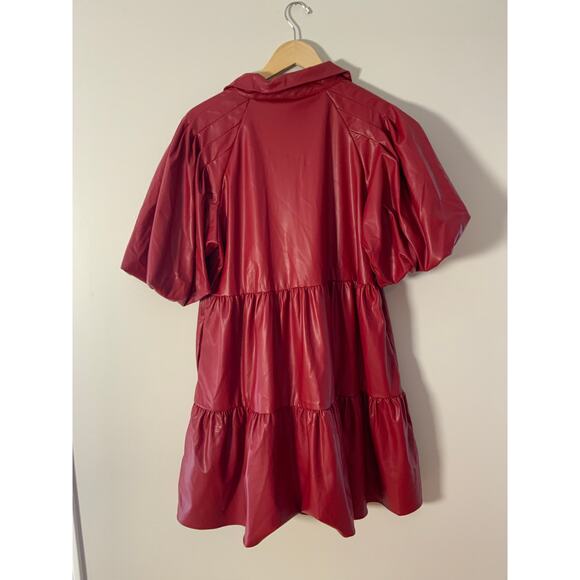 Jodifl Red Faux Leather Dress NWT size XL - Picture 5 of 7